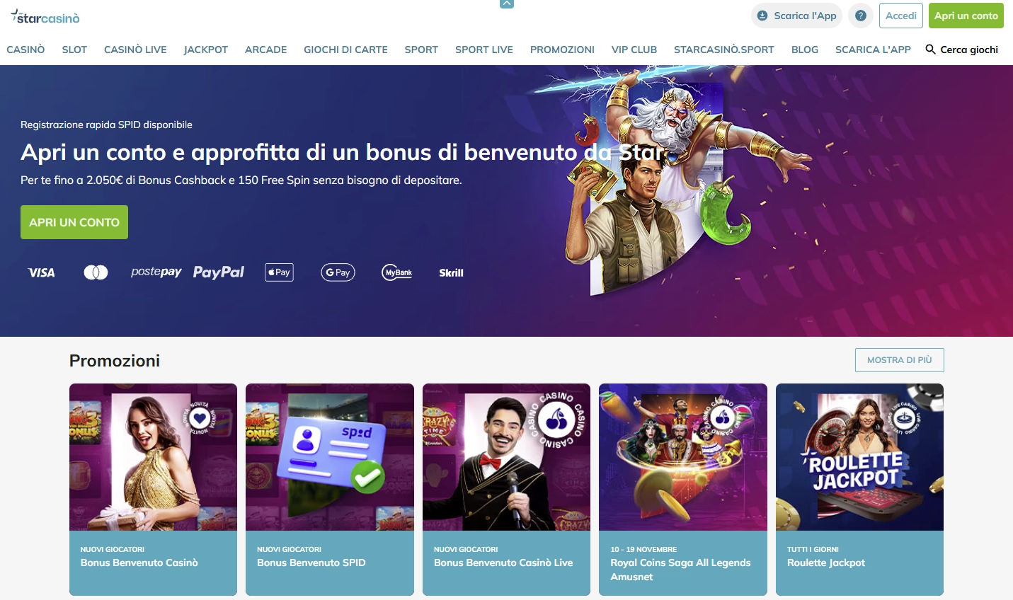Star Casino Italia - Piattaforma di gioco